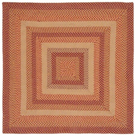 Safavieh 6 x 6 ft. Braided Contemporary Flat Weave Square Rug, Yellow & Red BRD651C-6SQ